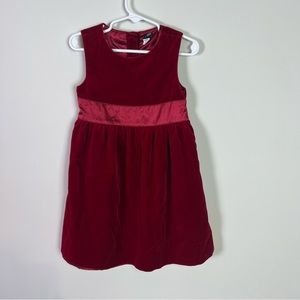 Baby Gap Red Velvet Sleeveless Toddler Girls Dress Holiday Christmas Size 3
